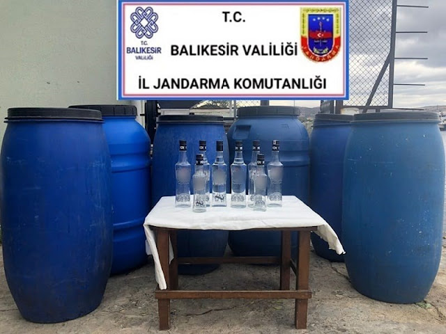 ERDEK VE BİGADİÇ'TE KAÇAK İÇKİ ELE GEÇİRİLDİ