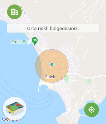 ERDEK ORTA RİSKLİ BÖLGEDE