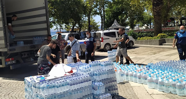 ERDEK'TEN AFET BÖLGESİNE YARDIM ELİ