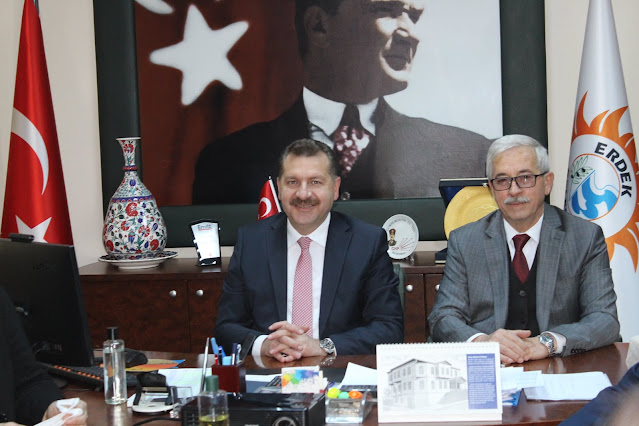 YÜCEL YILMAZ'DAN ERDEK BELEDİYESİ ZİYARETİ