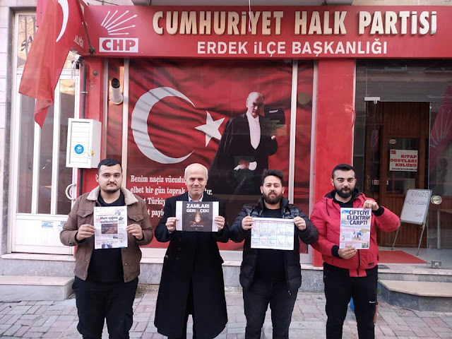 CHP ERDEK GENÇLİK KOLLARI'NDAN ZAMLARA TEPKİ