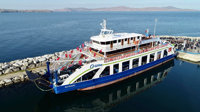 ERDEK-NARLI-MARMARA FERİBOTU TÖRENLE AÇILDI