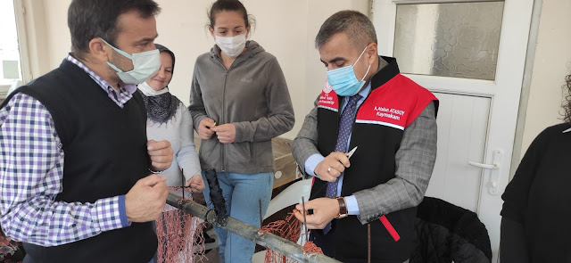 KAYMAKAM ATASOY'DAN AĞ YAPIM KURSUNA ZİYARET