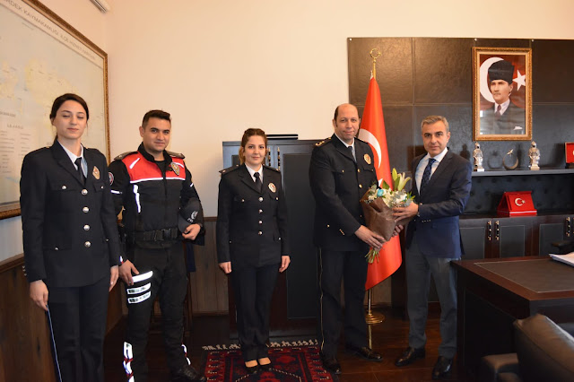 KAYMAKAM ATASOY VE BAŞKAN KARIŞIK'TAN POLİS TEŞKİLATINA KUTLAMA