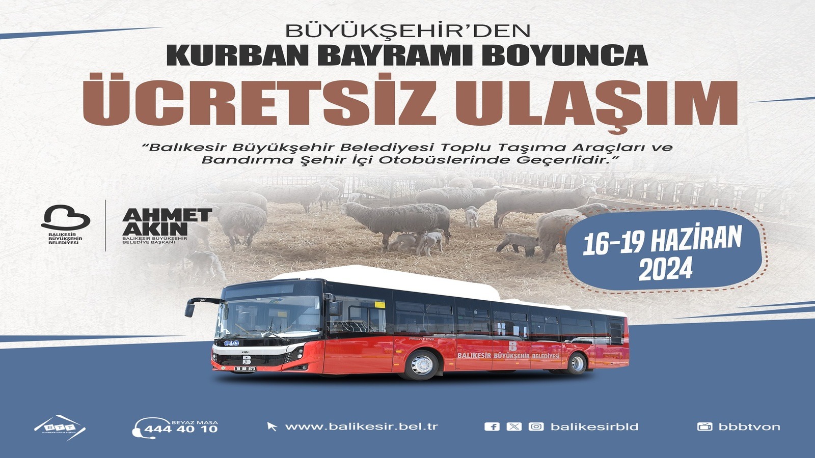 BAYRAMDA BALIKESİR'DE ULAŞIM ÜCRETSİZ