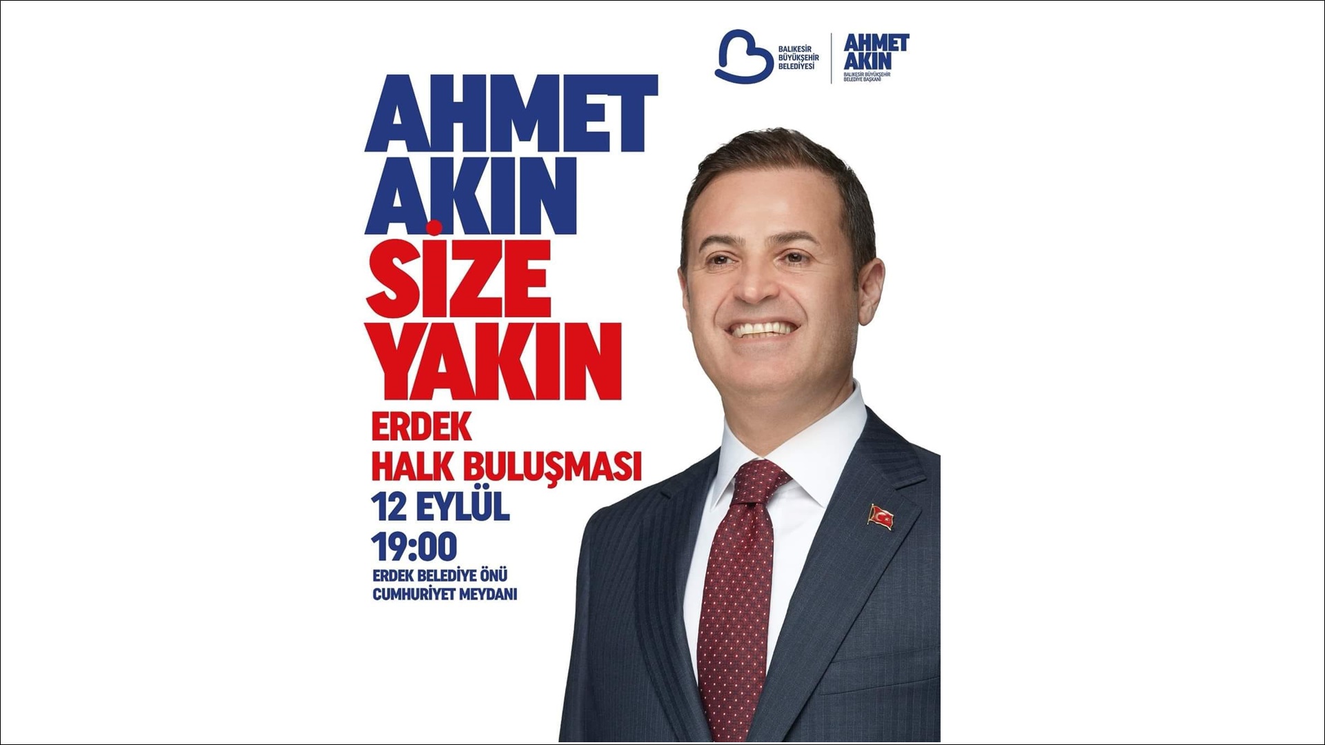 AHMET AKIN ERDEK'TE HALK BULUŞMASI DÜZENLEYECEK